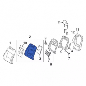 Heated driver's seat backrest for Ford Explorer 21-23