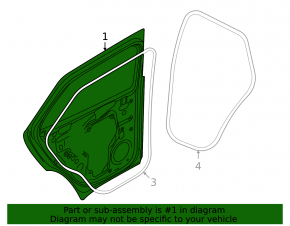 Rear left door assembly for Volkswagen ID.4 23-25