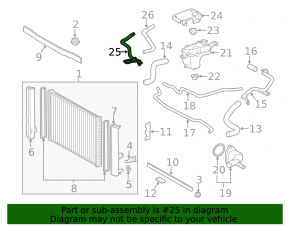 Upper radiator cooling pipe Lexus CT200h 11-17