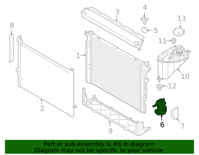 Radiator bracket left lower BMW 5 G30 17-20 2.0T, 3.0T