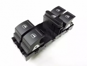 Front left window lift control VW Passat b7 12-15 USA black with chrome, auto