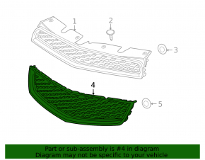 Lower grille of the front bumper Chevrolet Equinox 10-15 prerest