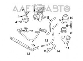 High-pressure power steering hose for BMW 335i e92 07-13