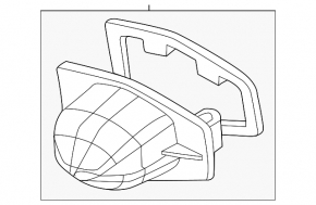Left tailgate number plate light for Honda CRV 12-16