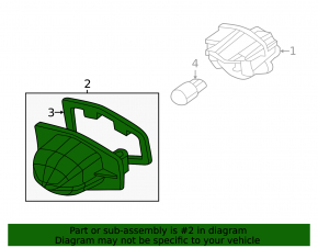 Left tailgate number plate light for Honda CRV 12-16