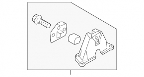 Engine mount bracket left Kia Optima 11-16 wide