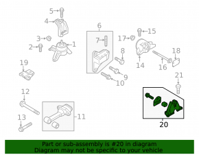 Engine mount bracket left Kia Optima 11-16 wide