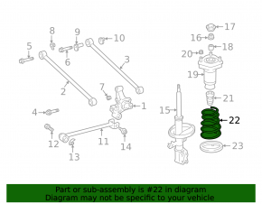 Rear left spring Lexus RX300 98-03 FWD