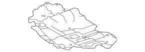 Engine guard right Toyota Avalon 13-15 prerest