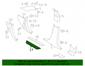 Door sill outer front left BMW X3 F25 11-17
