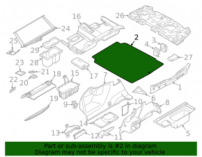 Trunk floor BMW 5 F10 11-16