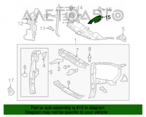TV cover left Toyota Highlander 14-19