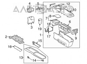 Lexus RX300 RX330 RX350 RX400h 04-08 Lower Front Console Beige