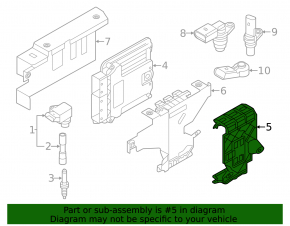 Bracket for the ECU unit of the engine computer Audi A3 22-26