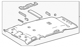 Gray headliner for Toyota Rav4 21-22 without sunroof