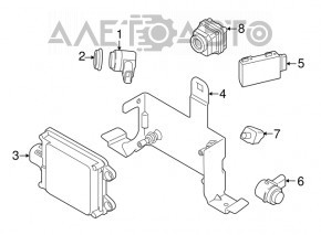 Parking sensors front outer BMW X5 F15 14-18 PMA