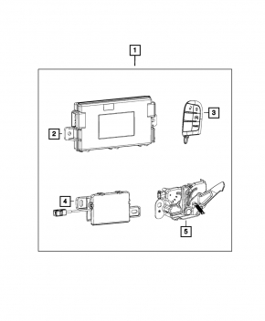 Keyless Entry-Receiver Dodge Charger 15-20 rest