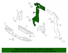 Radiator seal right Mitsubishi Eclipse Cross 18-20