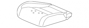 Driver's seat trim, lower part, Honda Accord 18-22, gray leather, heated, ventilated, perforated