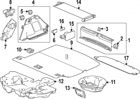 Honda Civic XI FE/FL 22-26 5d Black Trunk Floor