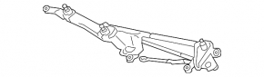Windscreen wiper trapezoid with motor front Lexus Lexus RX350 RX450h 10-15