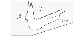 Door sill trim front left Chevrolet Trax 15-22 black