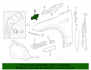 Front wing apron bracket right Mercedes EQE SUV-class X294 23-25