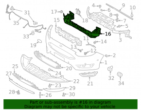 Front Bumper Reinforcement Ford Focus mk3 11-18