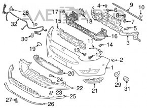 Front Bumper Reinforcement Ford Focus mk3 11-18