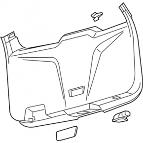 Lower Trunk Door Trim Ford Explorer 16-19 Black Electric