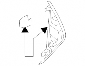 Lincoln MKZ 17-20 black right side dashboard trim