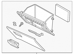 Mazda CX-5 17-24 glove compartment, black, scratches