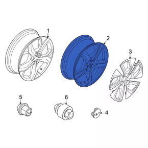 Wheel disk R18 Ford Mustang Mach-E 21-23 type 2