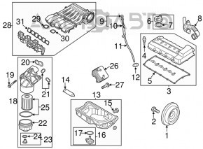 Intake manifold VW Atlas 18- 3.6
