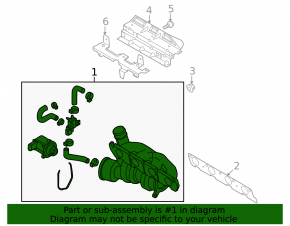 Turbocharger assembly with manifold for Audi Q3 15-18