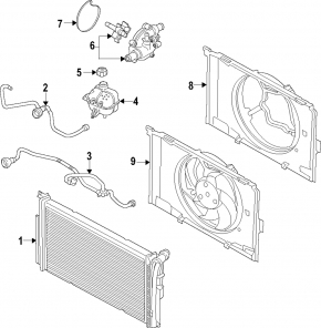 Cooling pipe lower BMW i3 14-20 REX