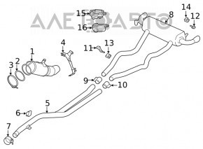 Rear left muffler bracket BMW 3 G20 19- 2.0T