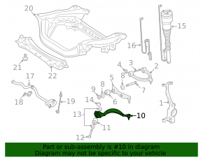 Lower control arm, front left, Mercedes S-class W221 AWD