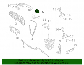 Plug for outer handle of rear left VW Taos 22-25