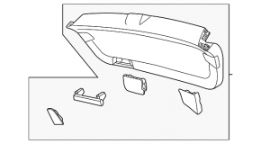 Lower trunk door trim VW Taos 22-25