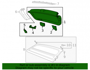 Lower trunk door trim VW Taos 22-25