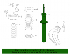 Front left shock absorber BMW X5 F15 14-18