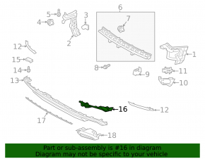 Left muffler frame bracket for Volvo S60 19-22