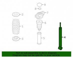 Shock absorber rear left VW CC 08-17
