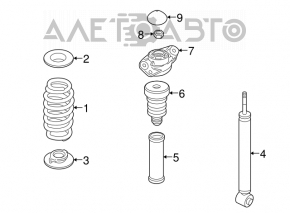 Shock absorber rear left VW CC 08-17