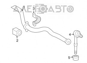 Rear left stabilizer link Lexus NX 15-21