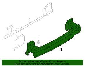 Rear bumper reinforcement BMW X5 G05 19-23