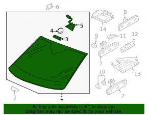 Windshield VW Passat b8 16-19 USA FUYAO, sand