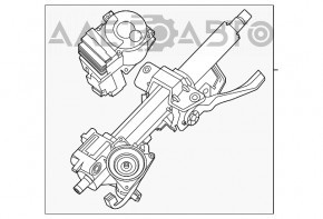 Steering column Hyundai Sonata 20-23 under ignition switch