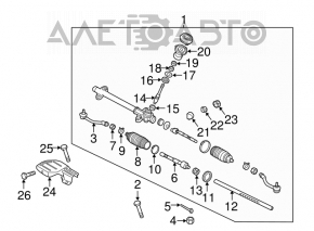 Steering rack Hyundai Veloster 13-17